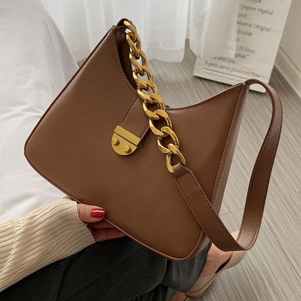 

underarm bag women 2020 new trend retro baguette bag chain shoulder handbag trend
