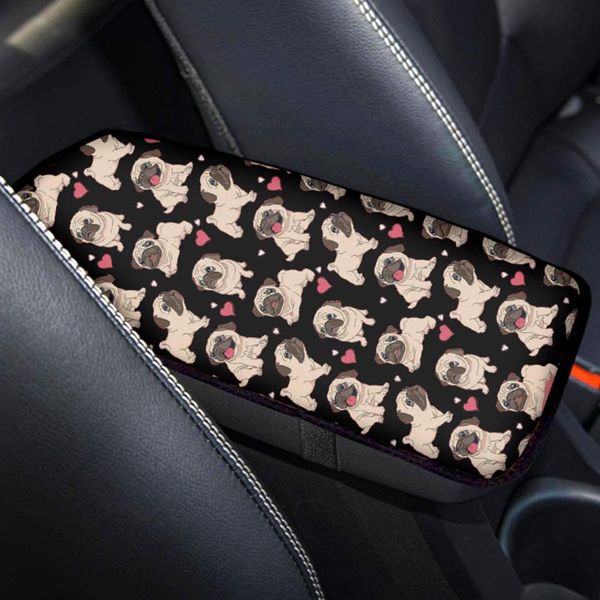 

instantly cute animal print car console covered with comfortable car armrest box cover protector soft center console pad hot