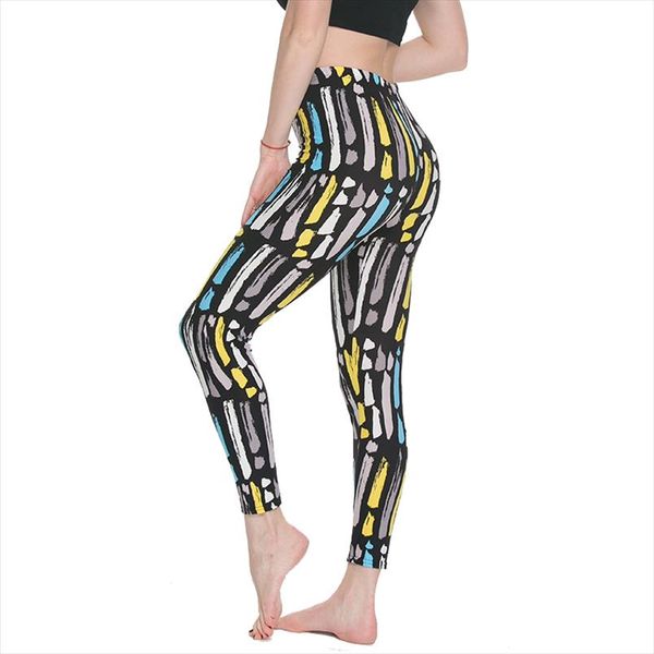 

women floral patterned printed leggings fashion slim elastic pants black white mid graffiti trousers drop shipping