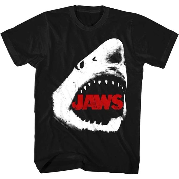 

brand new 2019 summer mens short official jaws great white shark dead eyes men's t-shirt cute t shirts