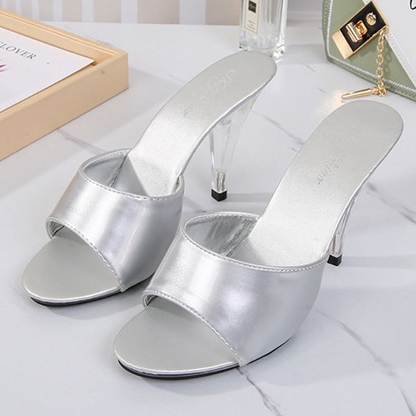 

shoes women high heels slippers sandals ladies heels 7cm 10cm open toe women slippers for ladies leisure shoes, Black