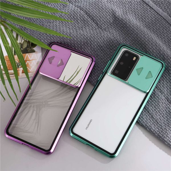 

2020 new lens protection anti peeping double-sided glass suitable mobile phone case magnetic absorption