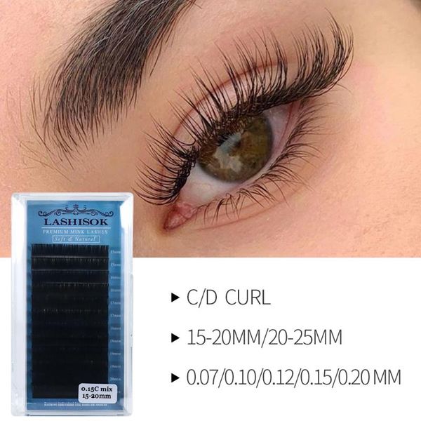 

false eyelashes glamlash j b c d curl lash length 7-25mm mixed in one tray eyelash extension individual faux mink soft