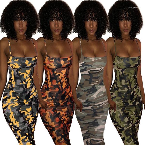 

club dress women camouflage bodycon dress spaghetti strap low cut skinny dresses fashion new women party, Black;gray