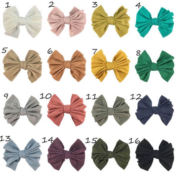 

ins 4.5inch soft bows girls hair clips nylon handwork bowknot baby designer hair clips girls barrettes kids bb clip hair accessories b1755, Slivery;white