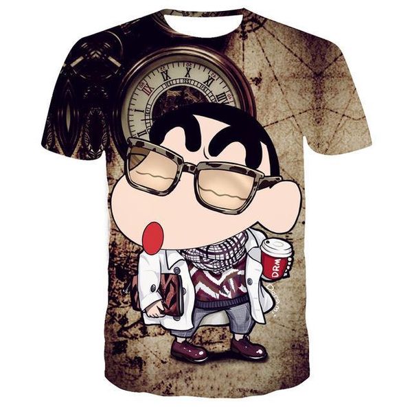 

cartoon cute boy crayon shinchan summer boys girls costumes street cartoon 3d print shirts anime oversized aesthetic men clothing