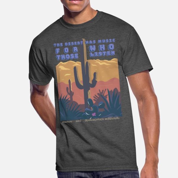 

the desert has music t shirt men character tee shirt s-xxxl pictures interesting funny summer trend shirt