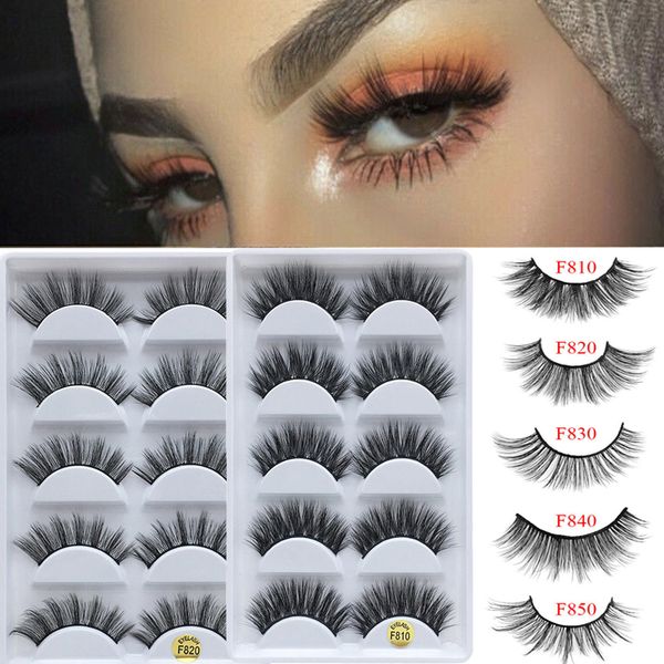 

false eyelashes 5 pairs of 3d mink hair natural thick small bundle fluffy long eyelash extensions