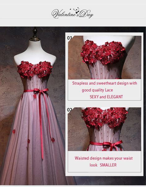 

Custom made size Strapless hand made major beading Tiered A line floor length sleeveless guest prom party evening homecoming dress plus size