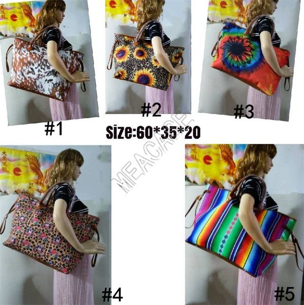 

women sunflower rainbow striped leopard designer handbag oversized shoulder bag waterproof shopping duffle totes travel weekender bag d81903, Black