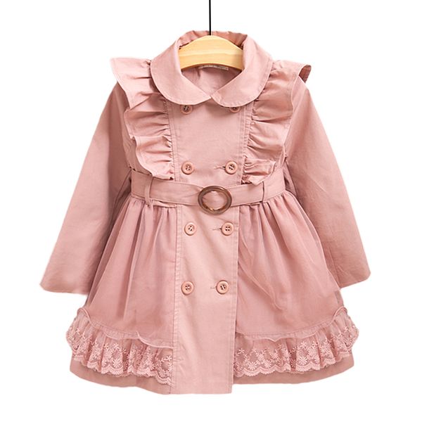 

2-12y children jackets trench coats for girls brand jackets coats cute lace cotton kids trench coat baby jacket for girls lj200813, Camo