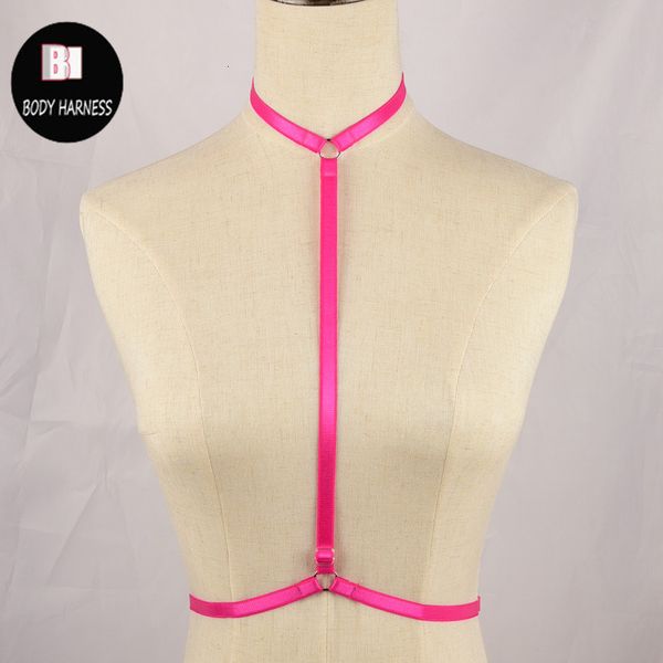 

bondage crop cage harness bra elastic body harness bra color ps dress lingerie goth fetish rave clup body harness, Black;white