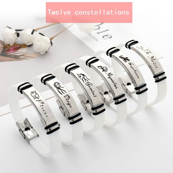 

2020 designer new constellation couple bracelet tide students boys and girls personality bracelet jewelry