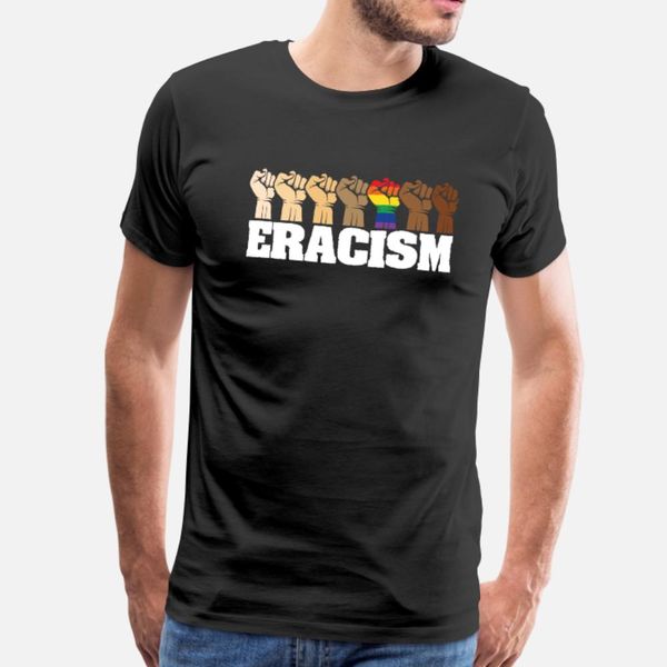 

eracism совместно работает над erase расизма t shirt men famous 100% хлопок crew neck фотографии известной дышащей весна осень картинка