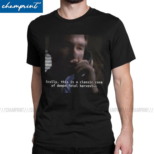 

duh scully men's t shirt the x files mulder ufo aliens tv funny tee shirt round neck t-shirts pure cotton