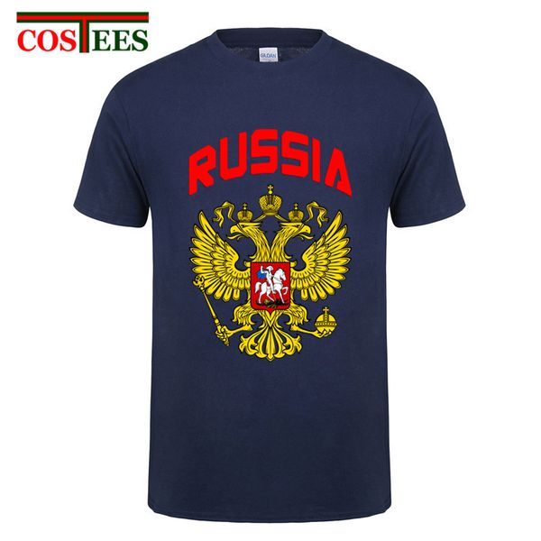 

2018 new arrival russia eagle flag t shirt women men deal custom short sleeve large size 3xl family camisetas t-shirt homme
