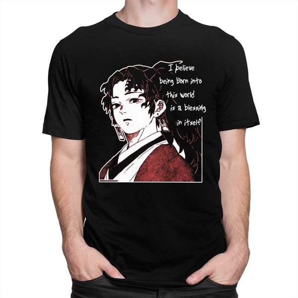

funny kitsune no yaiba tee for men short sleeves japan anime demon slayer manga tshirt loose fit cotton t shirts gift idea