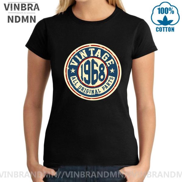 

vintage made in 1968 t shirt woman aged to perfection 1968 tees retro mother's day mam birthday gift thanksgiving tee shirt, White