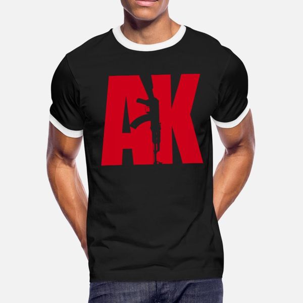 

ak47 red t shirt men personalized tee shirt crew neck outfit loose new fashion spring standard shirt