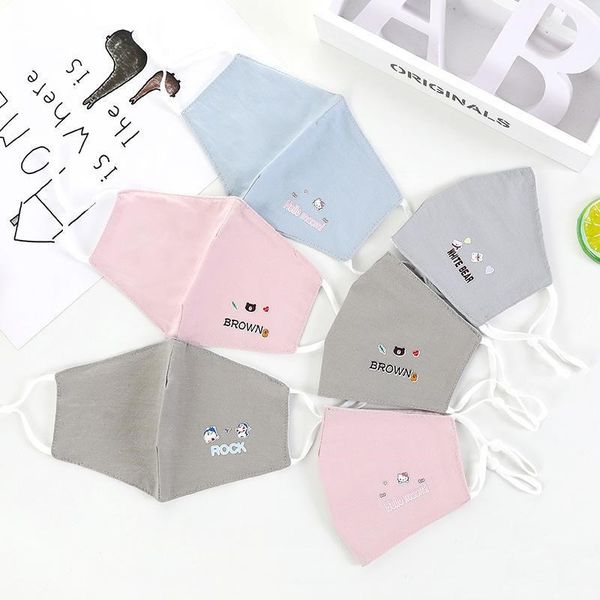 

masks face mask pm2.5 with breather kids cartoon children protective disposable face mask dust anti valve for layers thicken njysi