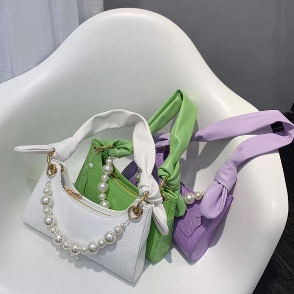 

2020 new summer baguette bag, crossbody bag pearl bag