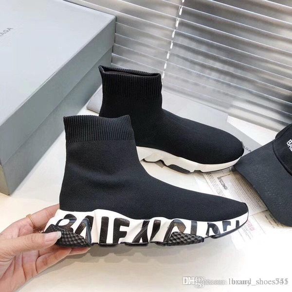 

r luxury casual shoes, fashion knitted stretch socks boots, pure black and white sole speed clear sole casual sneakers,ss