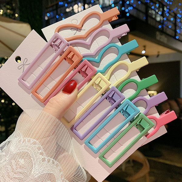 

online celebrity cute dull polish barrettes south korea geometry long clip bang clip duckbill girl's side small h