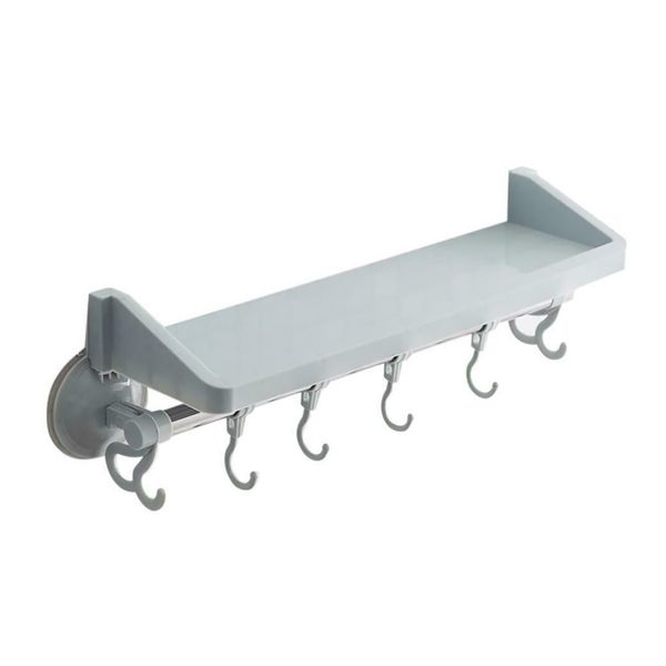

kitchen stand storage rack shower shelf with hooks bathroom suction cup durable