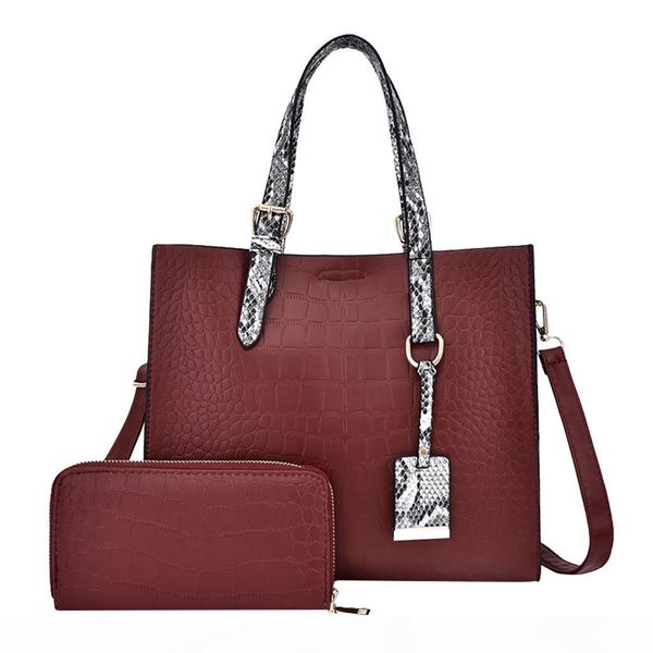 

xiniu women fashion alligator bag high capacity handbag messenger shoulder bag 2pcs bags borsa a tracolla da donna#30