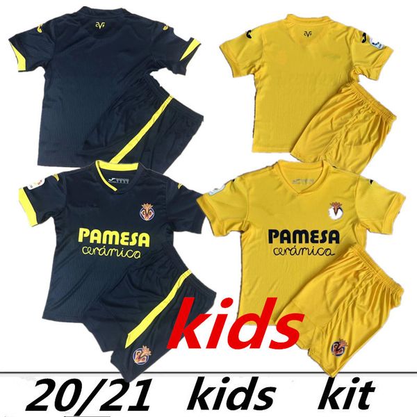 

kids 2021 villarreal cf s.cazorla soccer jerseys chukwueze fornals football shirt pedraza moreno ekambi iborra camiseta de fútbol uniforms, Black;yellow