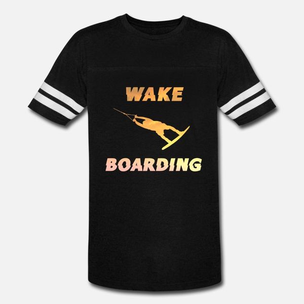 

wakeboard wakeboarding waves sea t shirt men knitted 100% cotton euro size s-3xl clothing fit authentic summer pictures shirt