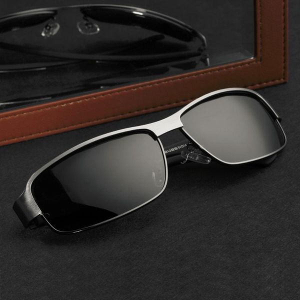 

polarized driving sunglasses black alloy frame square polaroid resin lens men polarized eyewear glasses retro male goggle oculos, White;black