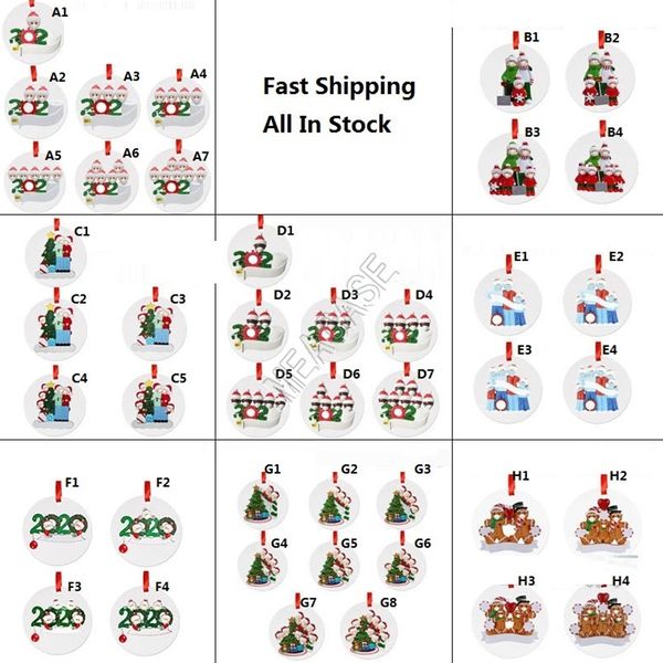 

christmas ornament diy christmas tree pendant with pvc snowman face mask handing toys party stay at home social distancing d92504