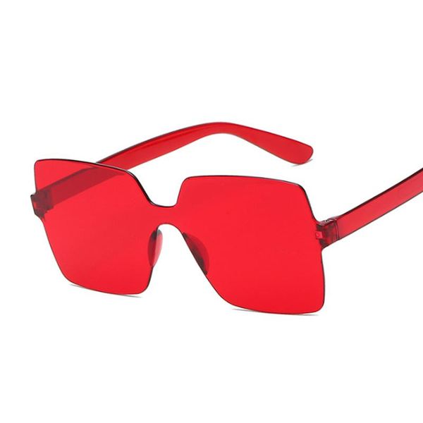 

oversized square sunglasses women brand designer female jelly color pink red black mirror cute vintage ladies, White;black