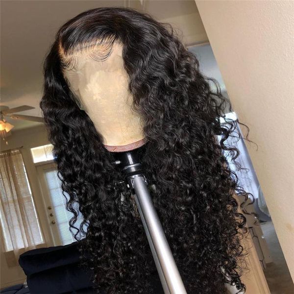 

lace wigs loose wave 5*5 pu silk base wig large size front human hair with baby bleached knots natural hairline, Black;brown