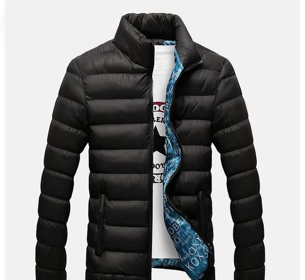 

coat men 2018 new men parkas jackets casaco masculino casual cotton warm zipper plus size outwear overcoat winter jacket, Black