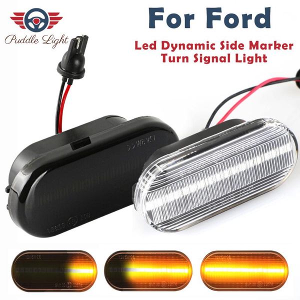 

2pcs dynamic turn signal light led side fender marker sequential indicator blinker for focus 2 c-max fusion fiesta galaxy