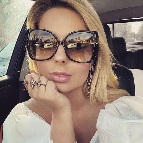 

sunglasses ovesized black women fashion big square vintage for shades uv400, White;black