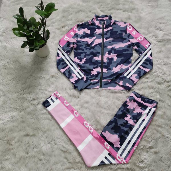 

womens tracksuits sport running wear 2020 new arrival long sleeve slim girl active lady autumn casual two piece outfits jackets & leggings, Gray