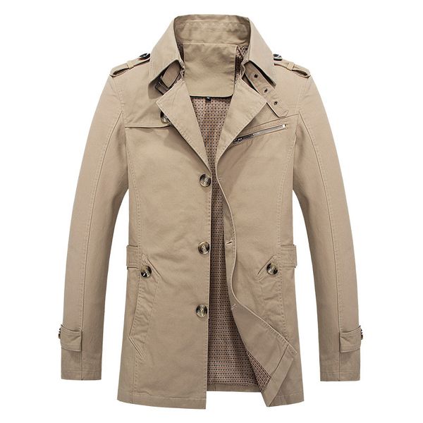 

fashion jacket men thick casual outwear jacket autumn winter cotton windbreaker casual mens coat outdoor, Tan;black