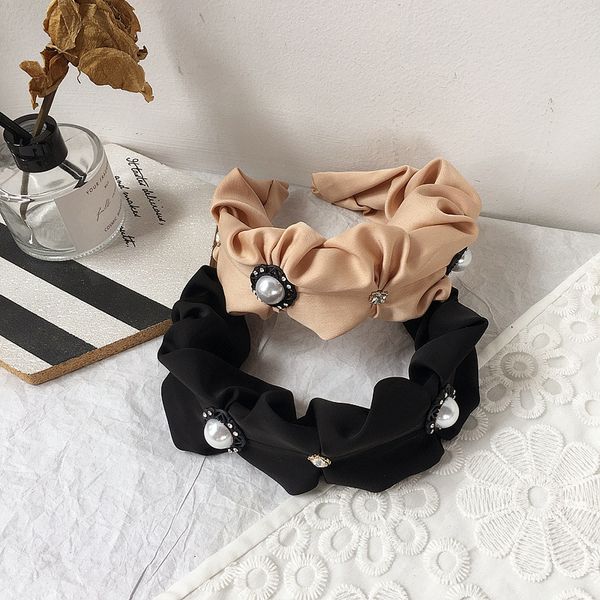 

high grade braided braid with silk satin hair hoop headband hairband for women girls elegant sweet hair band accessories