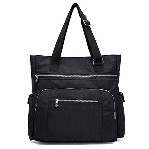 

multi-bag nylon handbag large shoulder bag travel wallet women handbag black