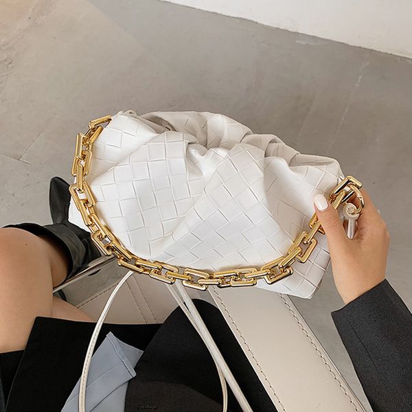 

hand bags for women 2020 trend small pu leather crossbody bags women's weave luxury chain shoulder handbags winter