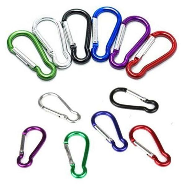 

cgjxscarabiner ring keyrings key chain outdoor sports camp snap clip hook keychains hiking aluminum metal stainless steel hiking camping