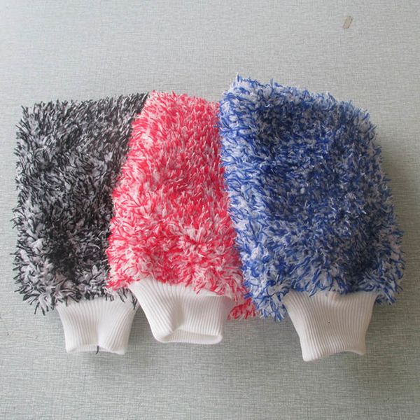 

microfiber magic mitt cleaning gloves for car furniture, Blue;gray