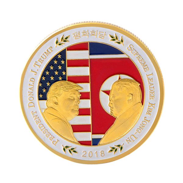 

jeong-eun kim plated united states commemorative coin double sided donald trump