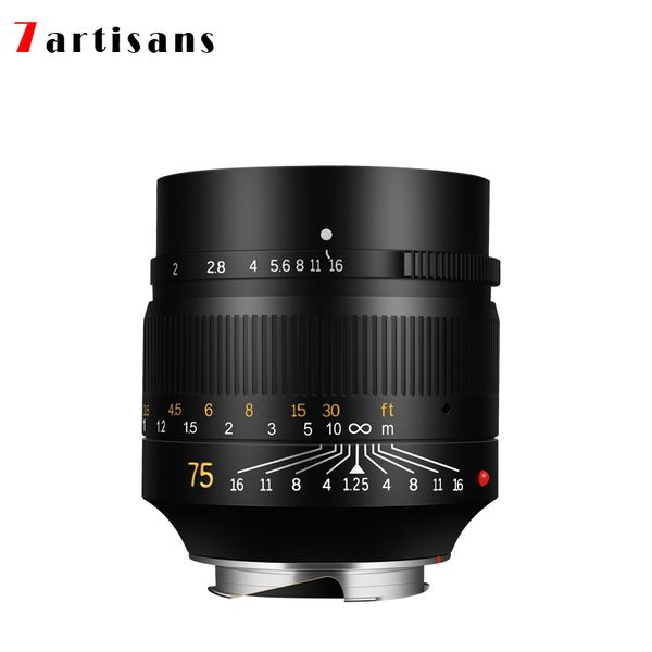 

7artisans 75mm f1.25 portrait lens leica m-mount for leica camera m-m m240 m3 m5 m6 m7 m8 m9 m9p m10