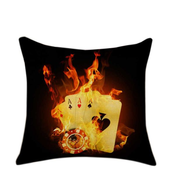 

halloween theme halloween series 1 theme poker holdcase linen cushion cover 18 x 18 inches pillow case