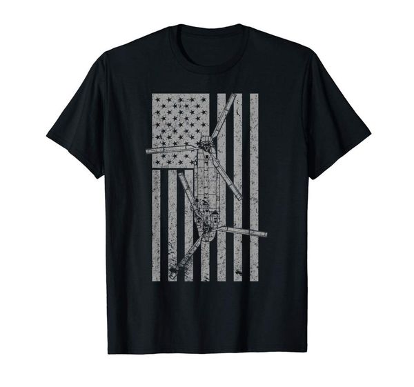 

ch-47 chinook military helicopter vintage flag pilot t-shirt 2019 new cotton fashion clothing street wear size t shirts