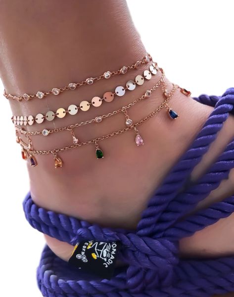 

anklets ankle bracelets multi layers anklet jewelry with eye ball flower pendant model no.ne1156, Red;blue